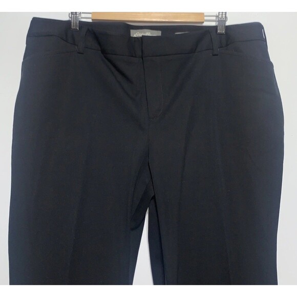 Eddie Bauer Pants Womens 20W Black StayShape Twill Curvy Fit Dress Work NWT - Picture 2 of 9